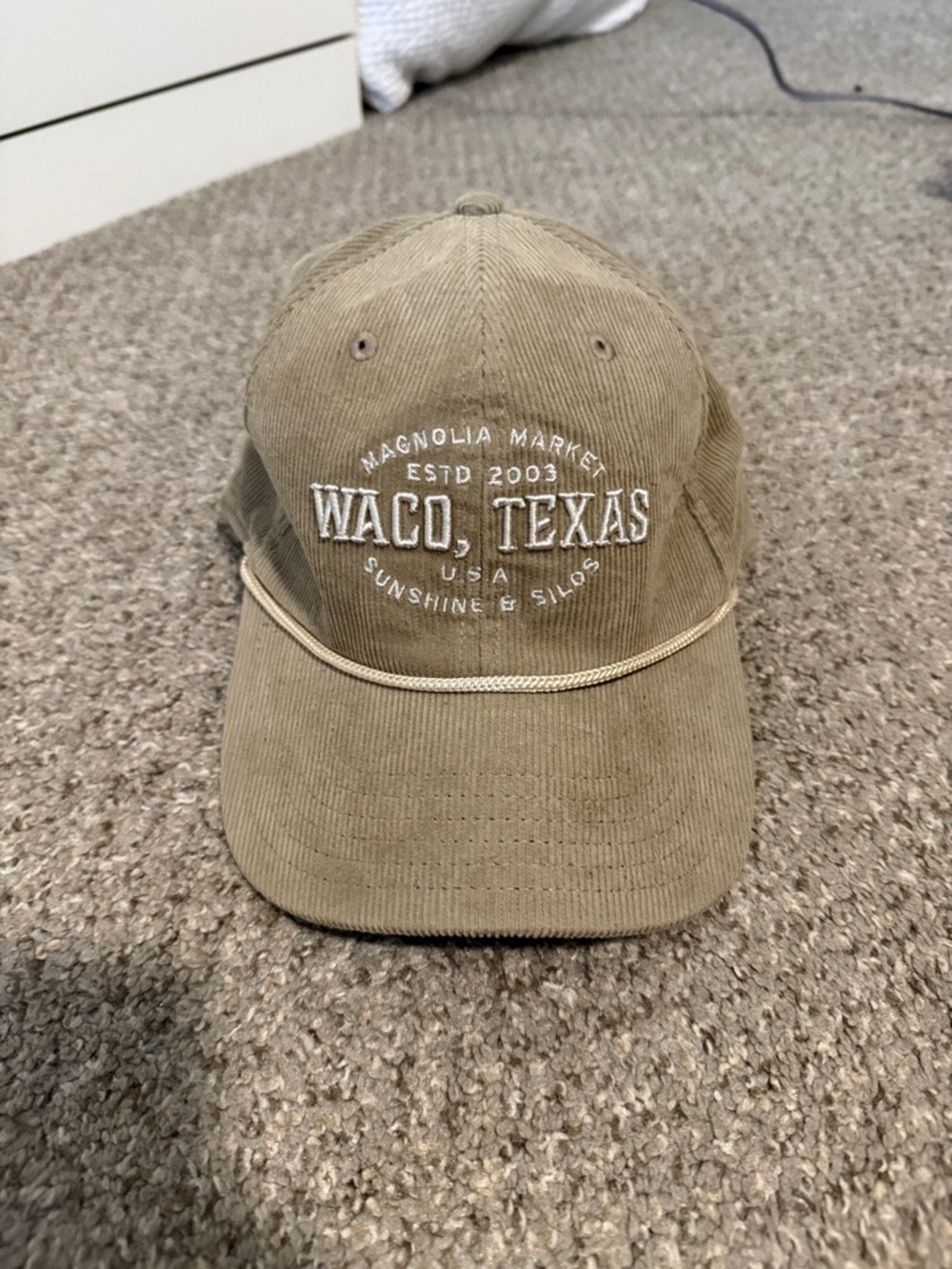 Original Magnolia Market/Hearth & Hand Waco, Texas Tan Corduroy Hat